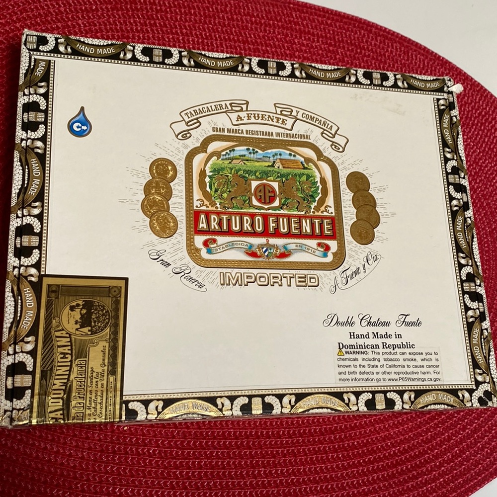 Arturo Fuente wooden cigar box